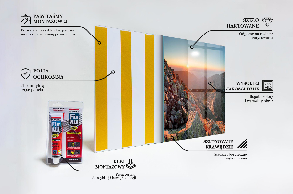 Kitchen splashback Mountain panorama sunset