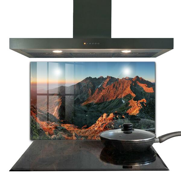 Kitchen splashback Mountain panorama sunset