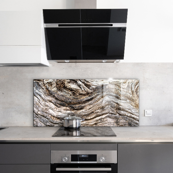 Glass splashback Tree bark trunk