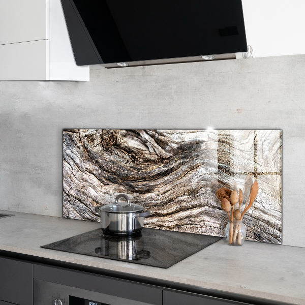 Glass splashback Tree bark trunk
