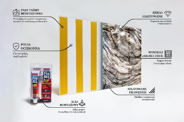 Glass splashback Tree bark trunk