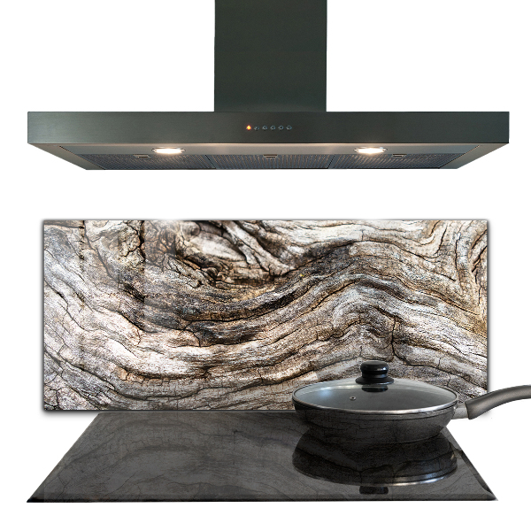 Glass splashback Tree bark trunk