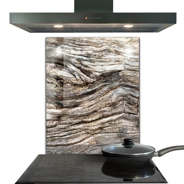 Glass splashback Tree bark trunk