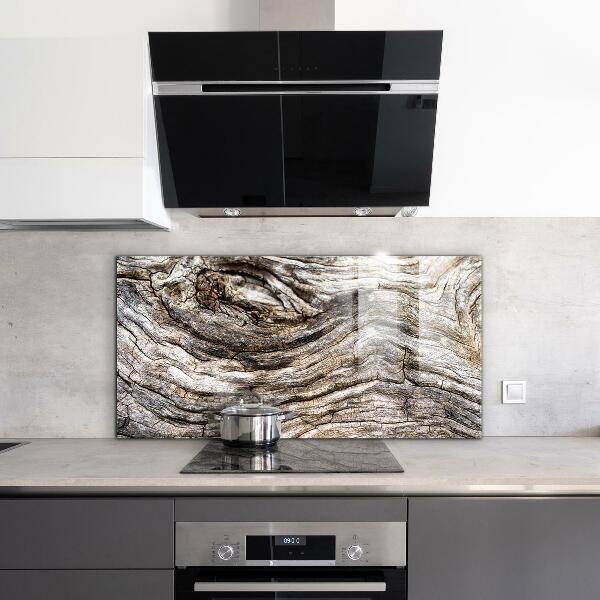 Glass splashback Tree bark trunk