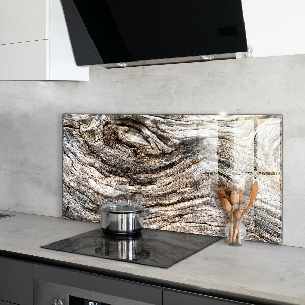 Glass splashback Tree bark trunk