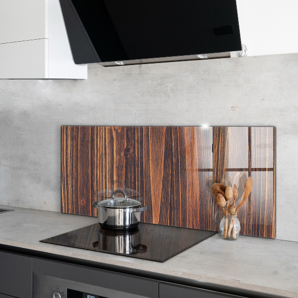 Glass splashback Natural wood texture