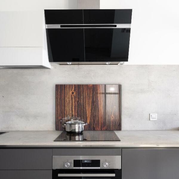 Glass splashback Natural wood texture