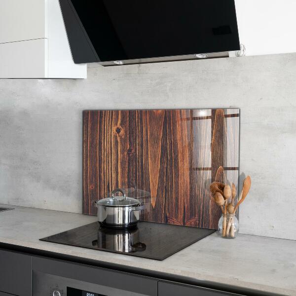 Glass splashback Natural wood texture