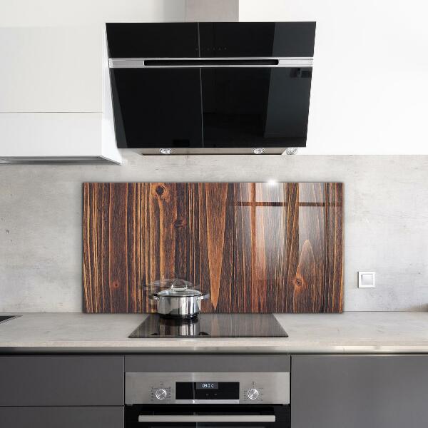Glass splashback Natural wood texture