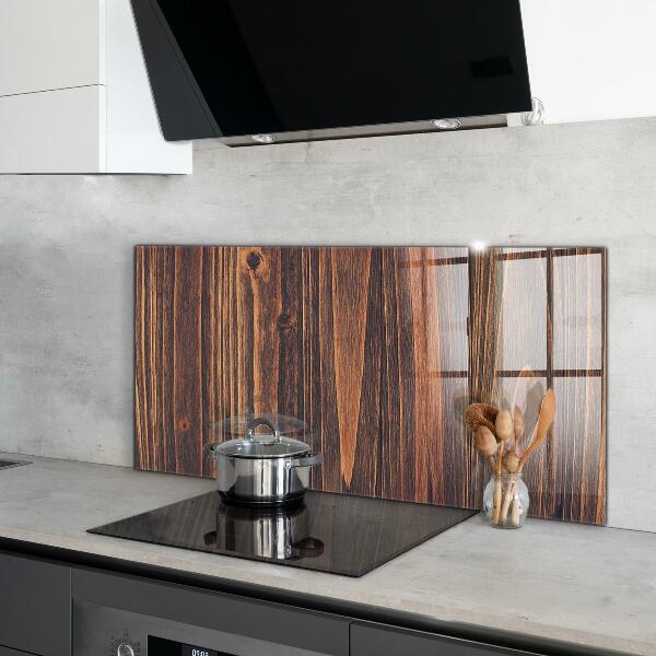 Glass splashback Natural wood texture