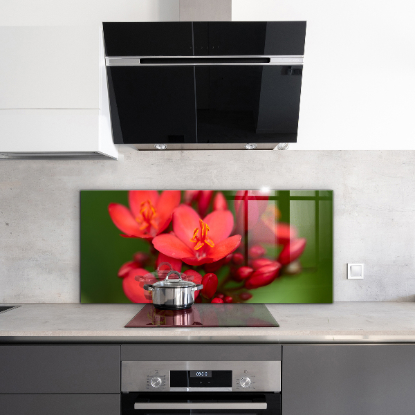 Kitchen wall panels Blooming flower buds