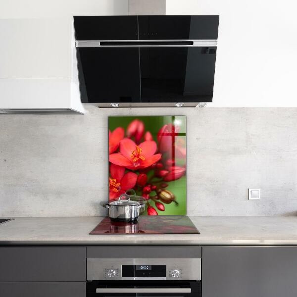 Kitchen wall panels Blooming flower buds