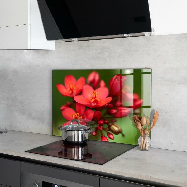 Kitchen wall panels Blooming flower buds