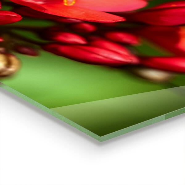 Kitchen wall panels Blooming flower buds