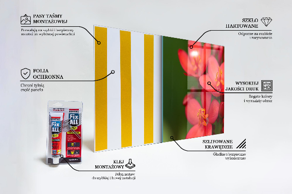 Kitchen wall panels Blooming flower buds