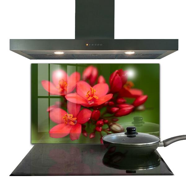 Kitchen wall panels Blooming flower buds
