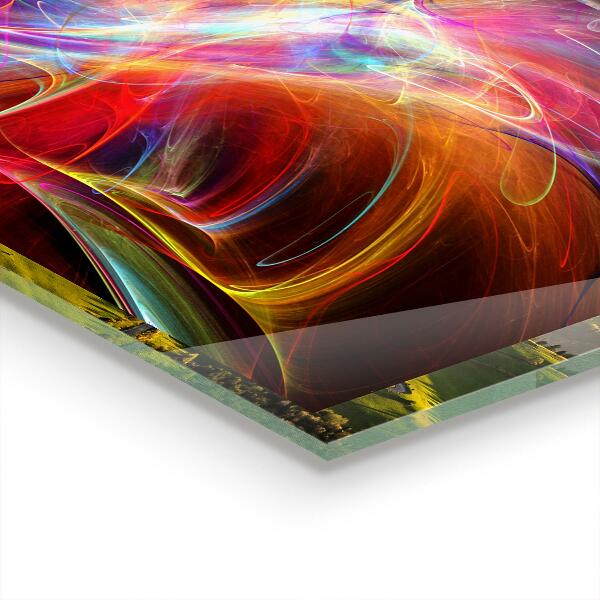 Cooker splashback Abstract vibrating energy