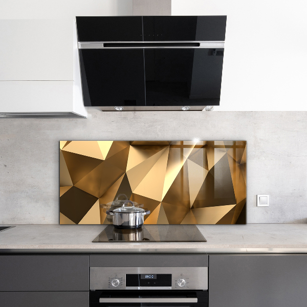 Glass splashback Metallic geometric texture