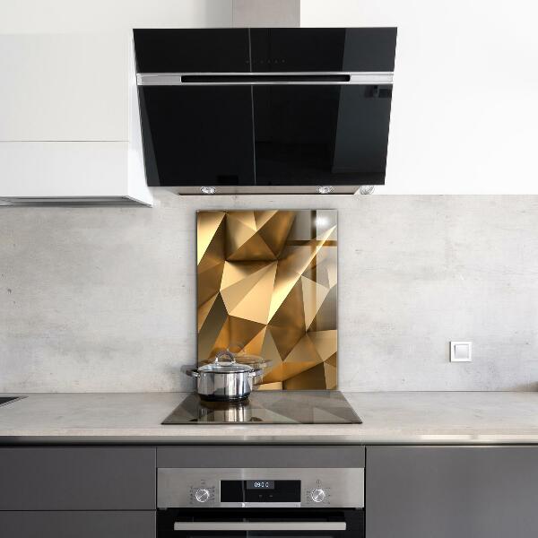 Glass splashback Metallic geometric texture