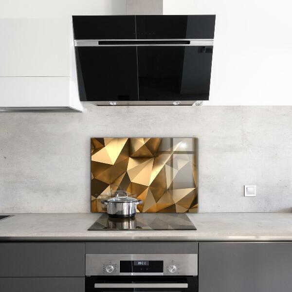 Glass splashback Metallic geometric texture