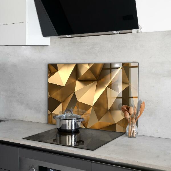 Glass splashback Metallic geometric texture