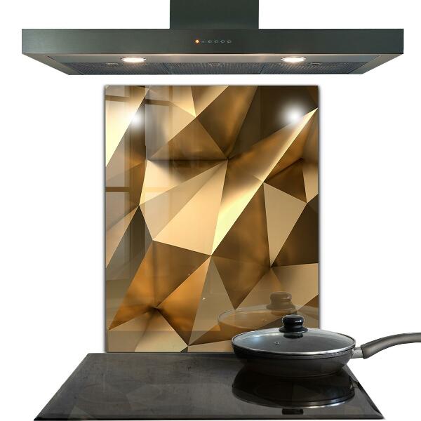 Glass splashback Metallic geometric texture