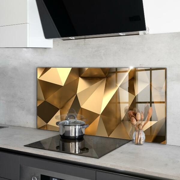 Glass splashback Metallic geometric texture