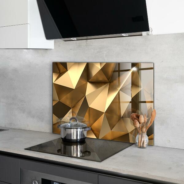 Glass splashback Metallic geometric texture