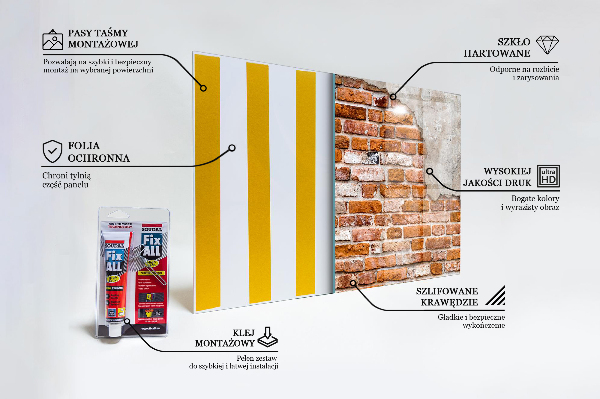 Kitchen splashback Stone brick wall