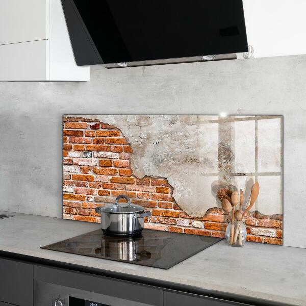 Kitchen splashback Stone brick wall