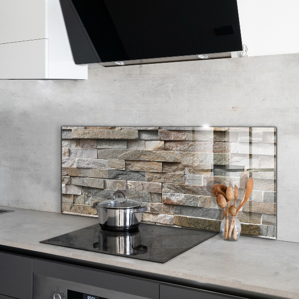 Kitchen splashback Natural stone brick