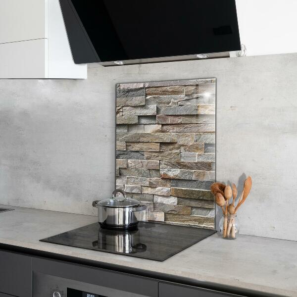 Kitchen splashback Natural stone brick