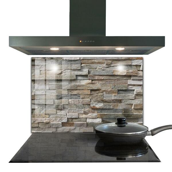 Kitchen splashback Natural stone brick