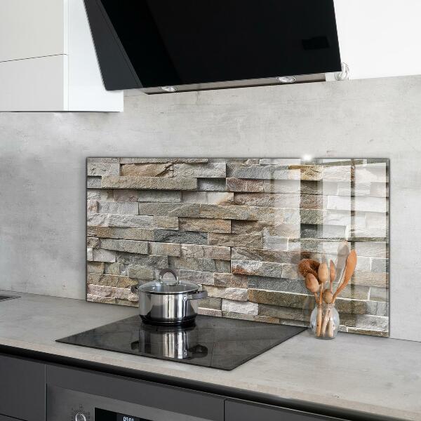 Kitchen splashback Natural stone brick