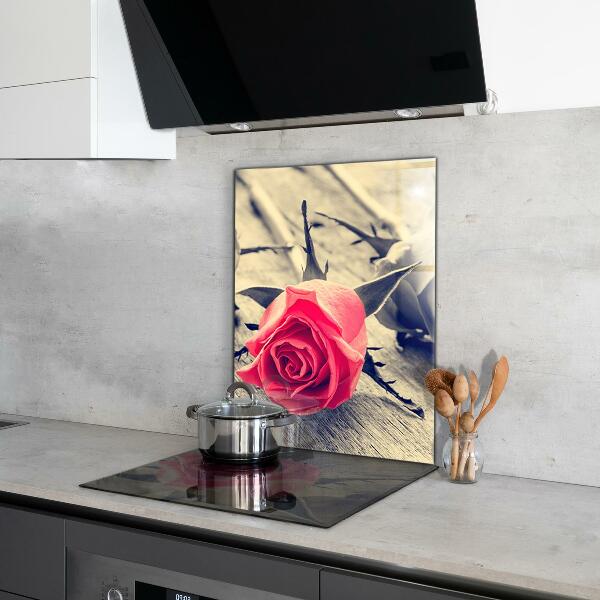 Kitchen wall panels Rose symbol of love