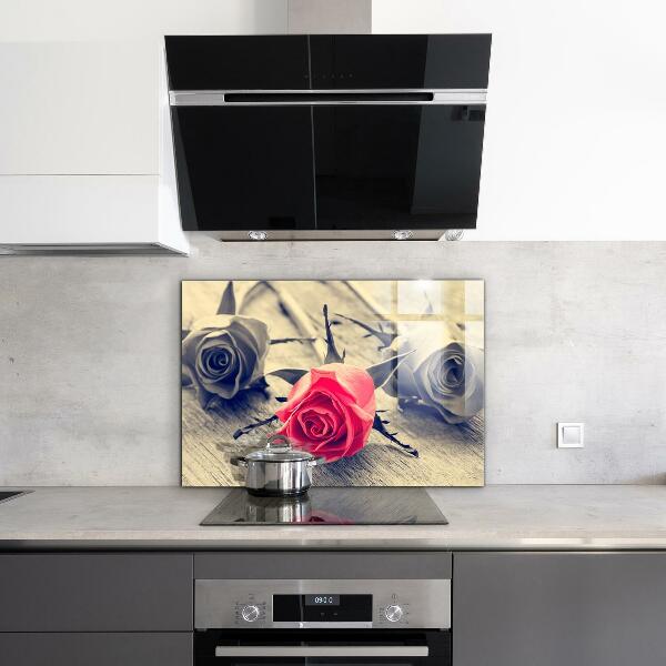 Kitchen wall panels Rose symbol of love