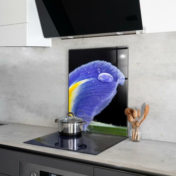 Kitchen wall panels Purple iris flower
