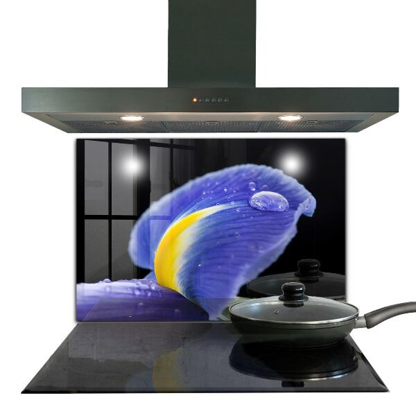Kitchen wall panels Purple iris flower
