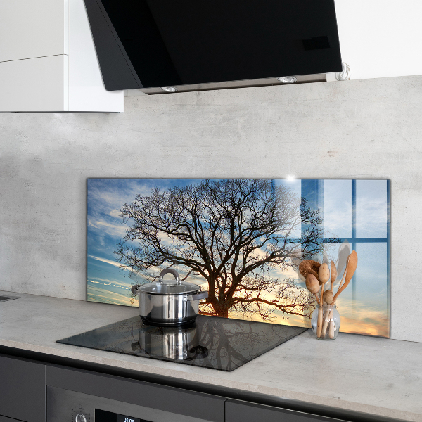 Cooker splashback Landscape meadow in the morning