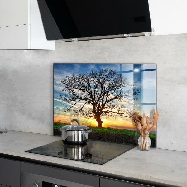 Cooker splashback Landscape meadow in the morning
