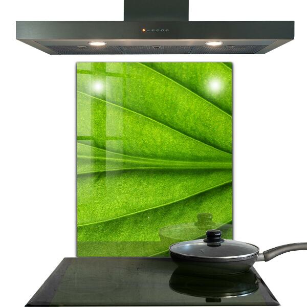 Kitchen wall panels Green leaf details