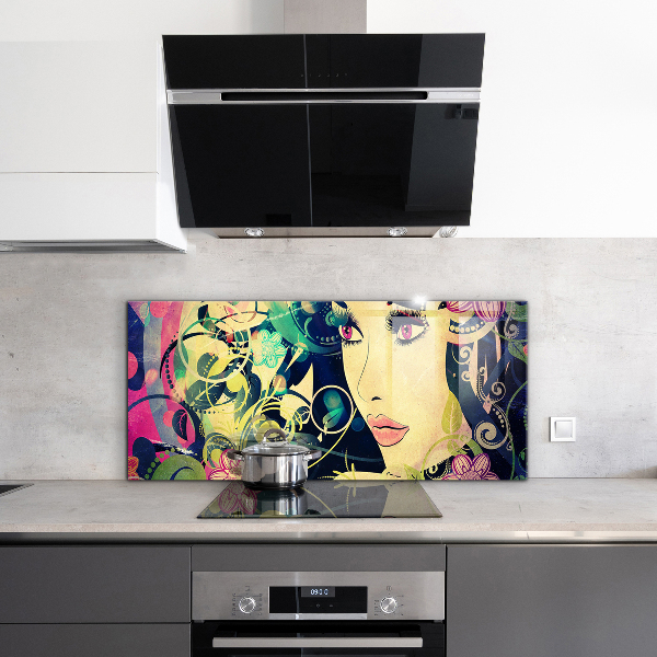 Kitchen splashback Girl on a summer day