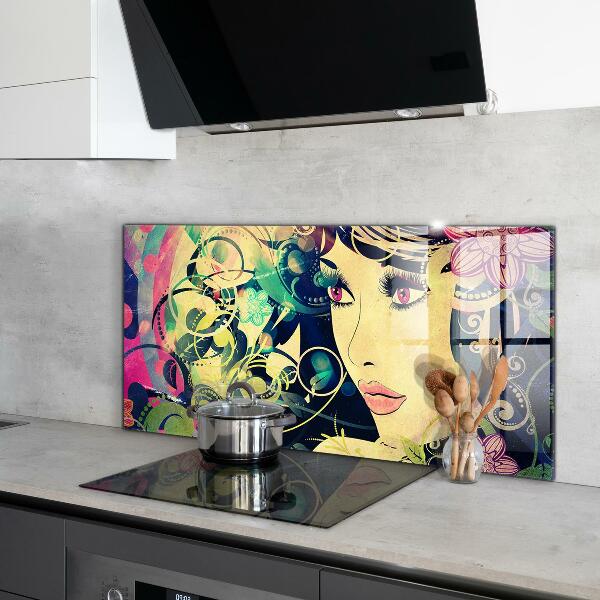 Kitchen splashback Girl on a summer day