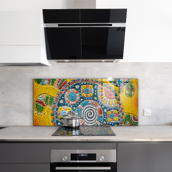 Cooker splashback Turtle ceramic mosaic
