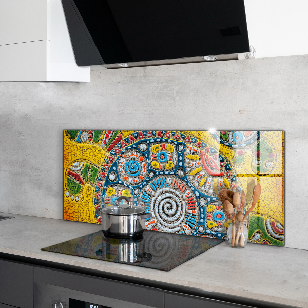 Cooker splashback Turtle ceramic mosaic