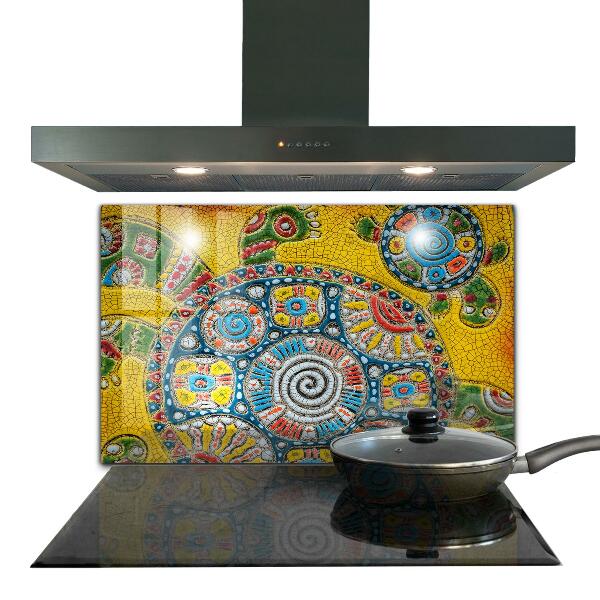Cooker splashback Turtle ceramic mosaic
