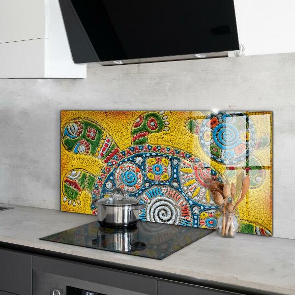 Cooker splashback Turtle ceramic mosaic