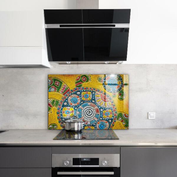 Cooker splashback Turtle ceramic mosaic