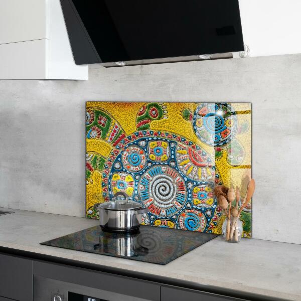 Cooker splashback Turtle ceramic mosaic