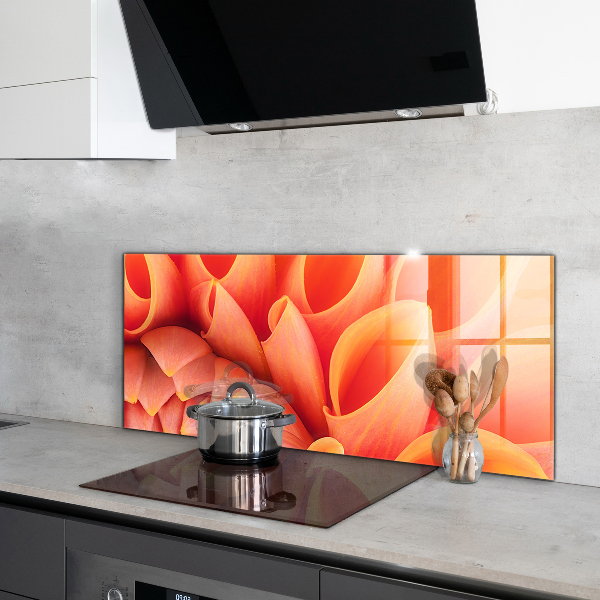 Kitchen wall panels Orange flower